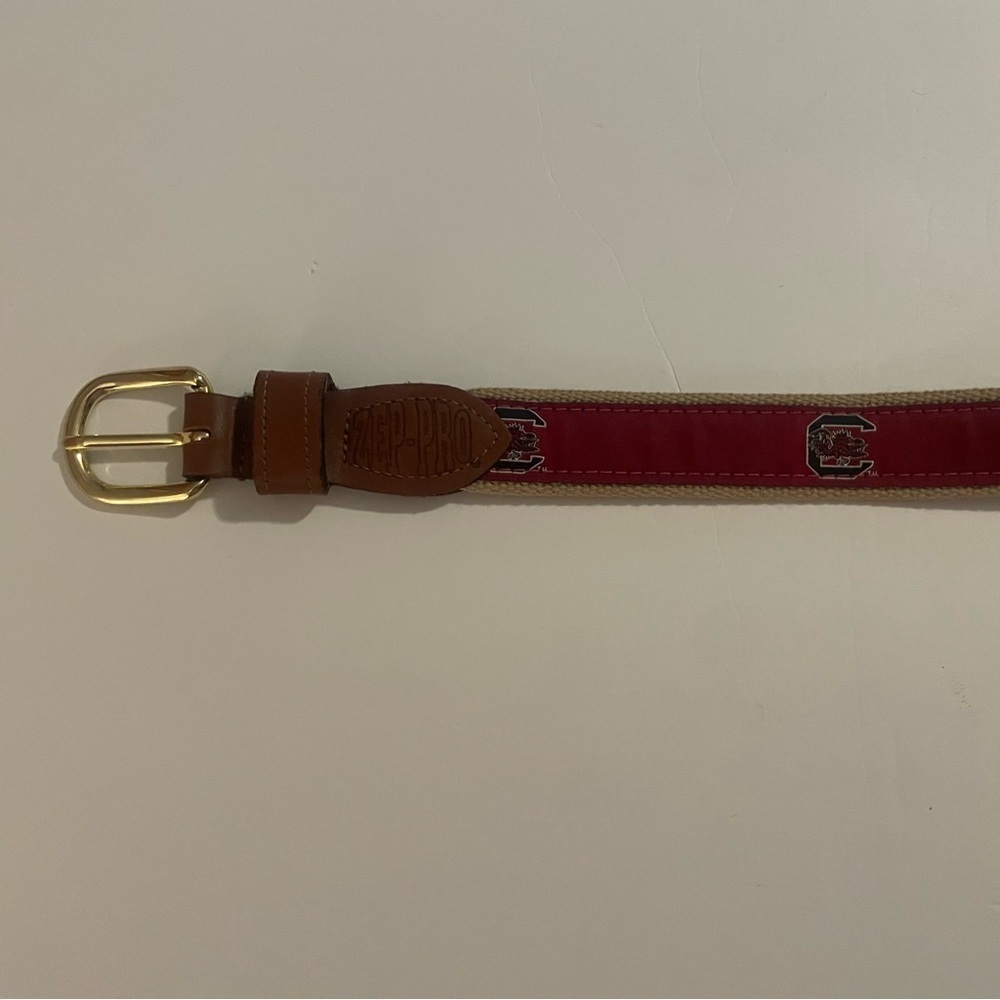 Zep Pro USC Gamecock Men’s Concho Leather Belt Size 28 - Picture 5 of 5